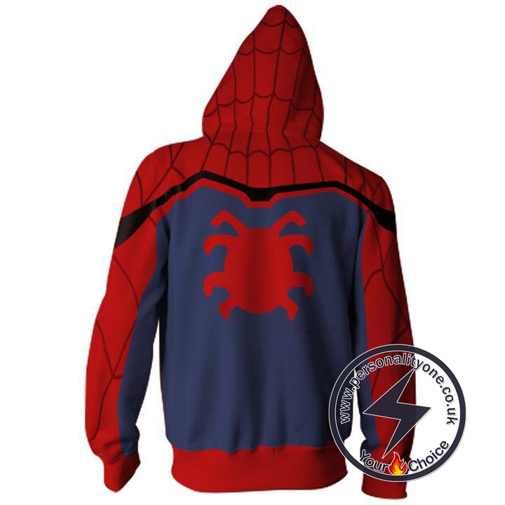 Spiderman Classic Spiderman Zip Up Hoodie Jacket